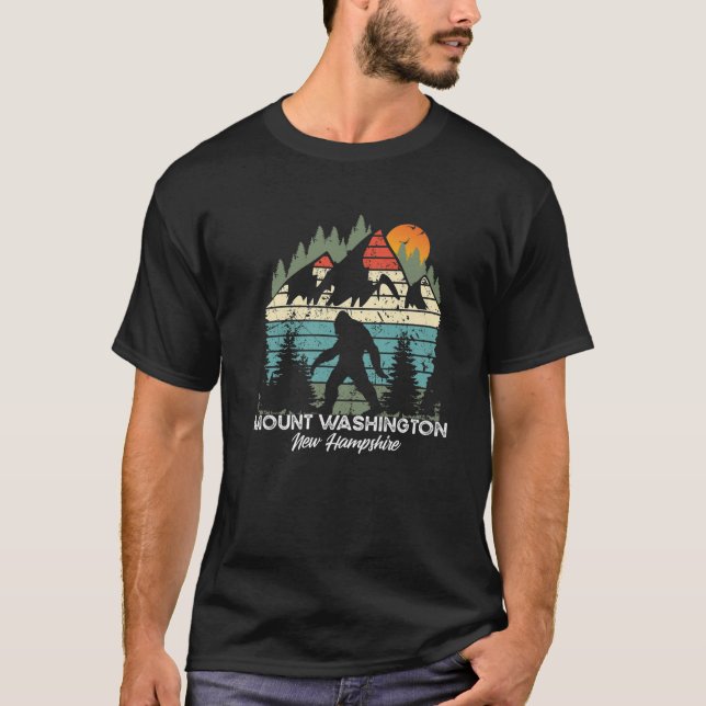 Mount Washington New Hampshire National Park Retro T-Shirt (Front)