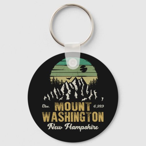 Mount Washington new Hampshire _ Retro Vintage Keychain