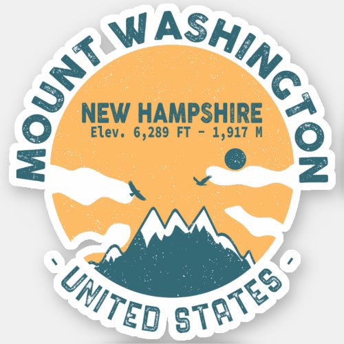 Mount Washington New Hampshire _ Retro Vintage Sticker