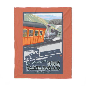 Mount Washington, New HampshireCog Railroad Fleece Blanket