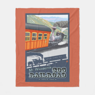 Mount Washington, New HampshireCog Railroad Fleece Blanket