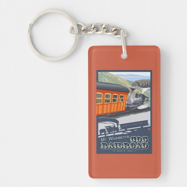 Mount Washington, New HampshireCog Railroad Keychain (Front)