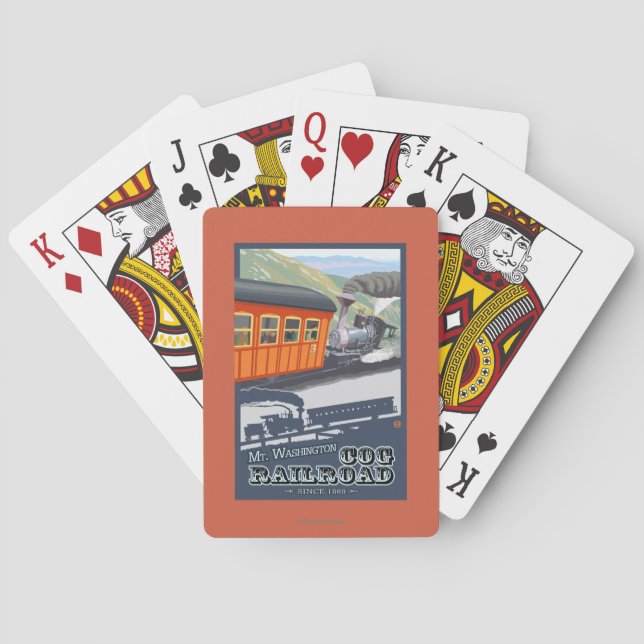 Mount Washington, New HampshireCog Railroad Poker Cards (Back)