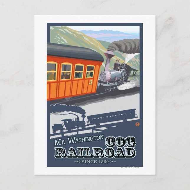 Mount Washington, New HampshireCog Railroad Postcard (Front)