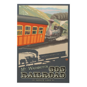 Mount Washington, New HampshireCog Railroad Wood Wall Decor