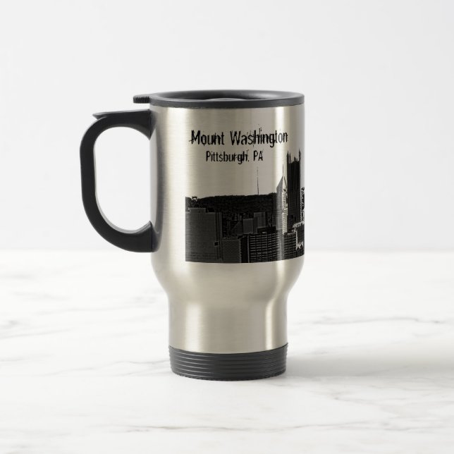 Mount Washington, Pittsburgh, PA Travel Mug (Left)