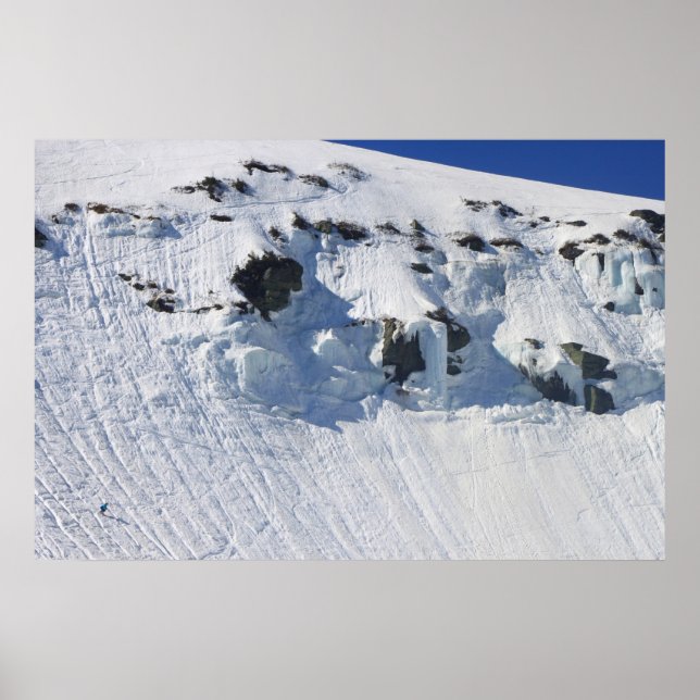 Mount Washington Tuckermans Ravine Skiier Poster (Front)