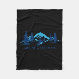 Mount waterman california ski resort skiing skier  fleece blanket