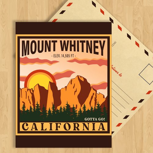 Mount Whitney California Sierra Nevada Vintage Postcard