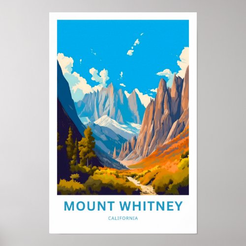 Mount Whitney California Travel Print