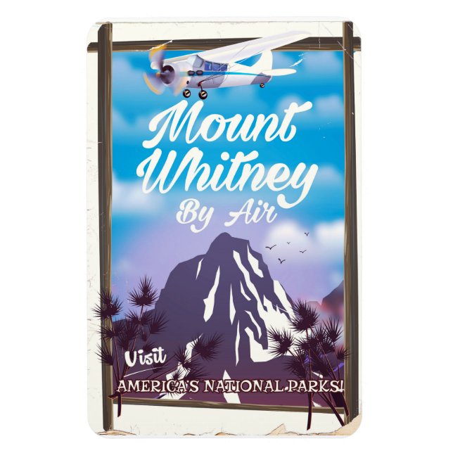 Mount Whitney, Classic California Travel poster Magnet (Vertical)