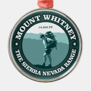 Mount Whitney Metal Ornament