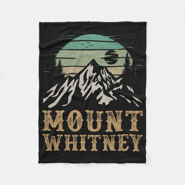 Mount Whitney National Park Merchandise Hiking Mt. Fleece Blanket (Front)