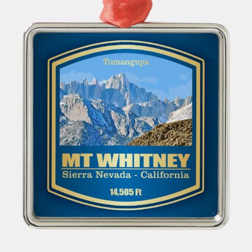 Mount Whitney PF Metal Ornament