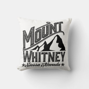 Mount Whitney Sierra Nevada Travel poster Two-Tone Throw Pillow