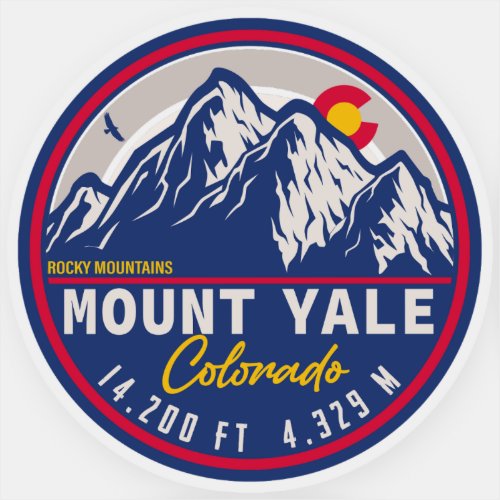 Mount Yale Colorado _ 14ers fourteener climbing Sticker