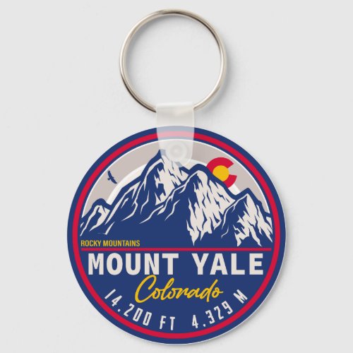 Mount Yale Colorado _ 14ers fourteener hiking Keychain