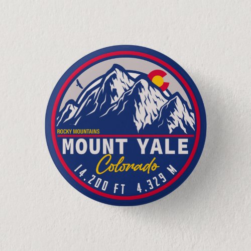 Mount Yale Colorado _ 14ers fourteener Sunset Button