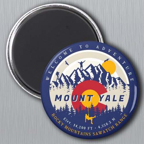 Mount Yale Colorado Flag 14ers Fourteener Climbing Magnet