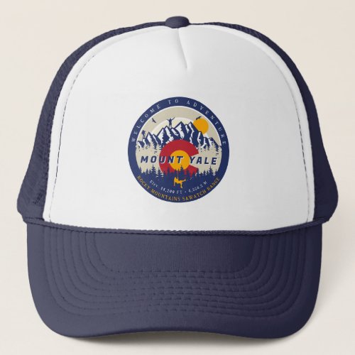 Mount Yale Colorado Flag 14ers Fourteener Climbing Trucker Hat