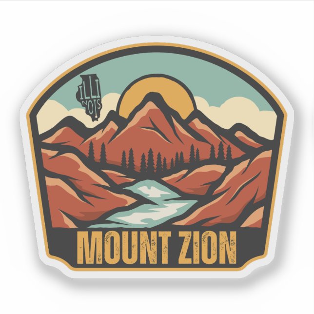 Mount Zion, Illinois  Sticker (Front)