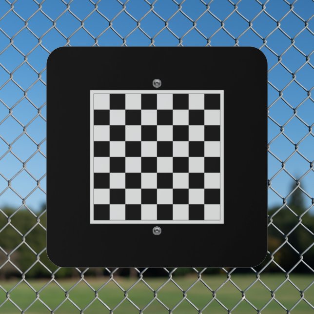 Mountable Metal Chessboard Metal Sign (In Situ(Fence))