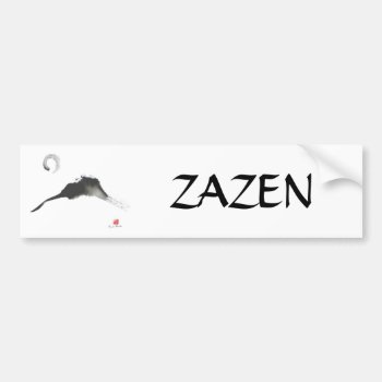 Mountain  A Sumi-e Bumper Sticker by Flow_Studios at Zazzle