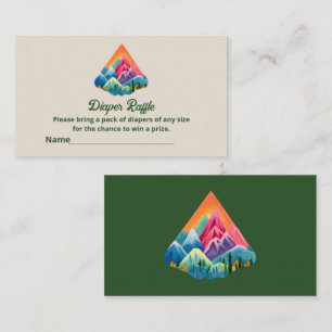 Mountain Adventure Awaits Diaper Raffle Tickets Enclosure Card