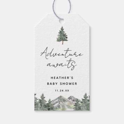 Mountain Adventure Awaits Favors Thank You Gift Tags