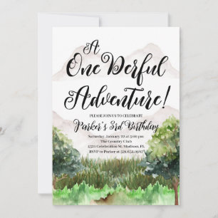 Mountain Adventure Birthday, Camping, Mountain Invitation