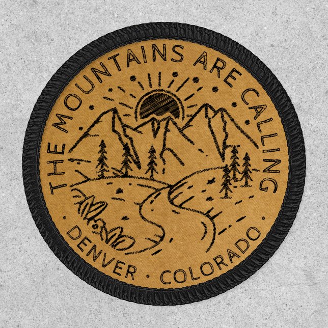 Mountain Adventure Camping Trip Custom Location Patch (Front)