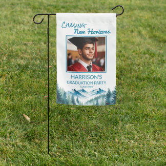 Mountain Adventure Grad Party  Garden Flag