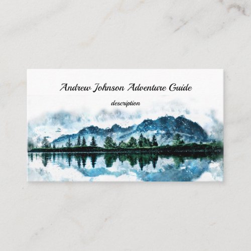 Mountain Adventure Guide Custom  Business Card