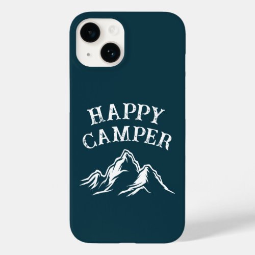 Mountain Adventure Happy Camper Camping Teal Case_Mate iPhone 14 Case