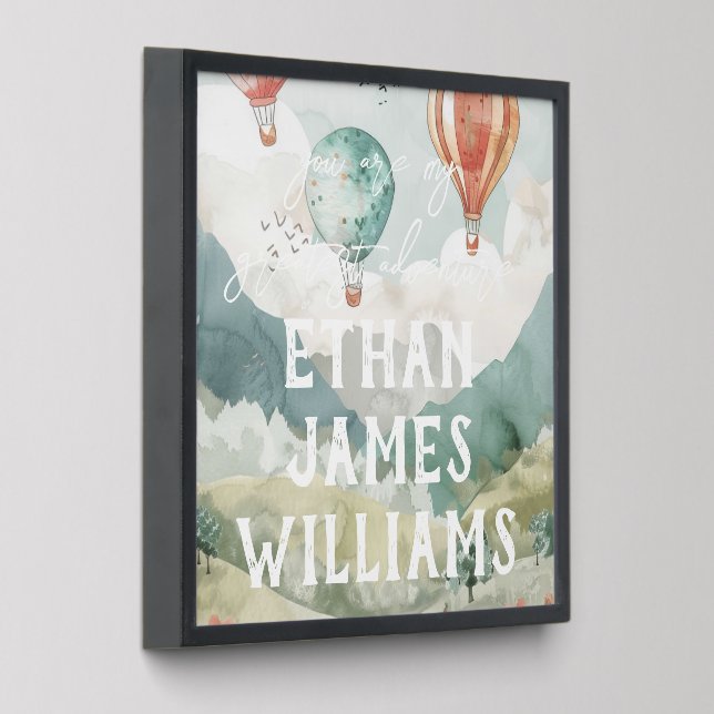 Mountain Adventure | Kids Room Nursery Monogram Peel And Stick Photo Tile (Angled)