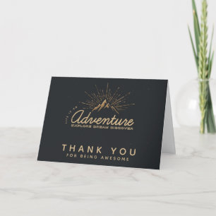 Mountain Adventure Rustic Thank You Card