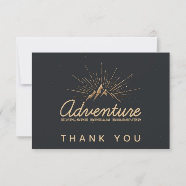 Mountain Adventure Typography Thank You (Front)