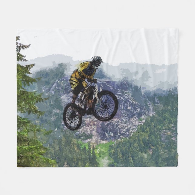 Mountain Air - BMX Rider  Fleece Blanket (Front (Horizontal))