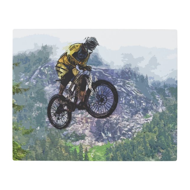 Mountain Air - BMX Rider   Metal Print (Front)