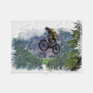Mountain Air BMXer - BMX Rider  Fleece Blanket