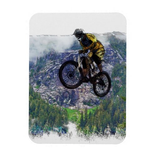 Mountain Air BMXer _ BMX Rider   Magnet