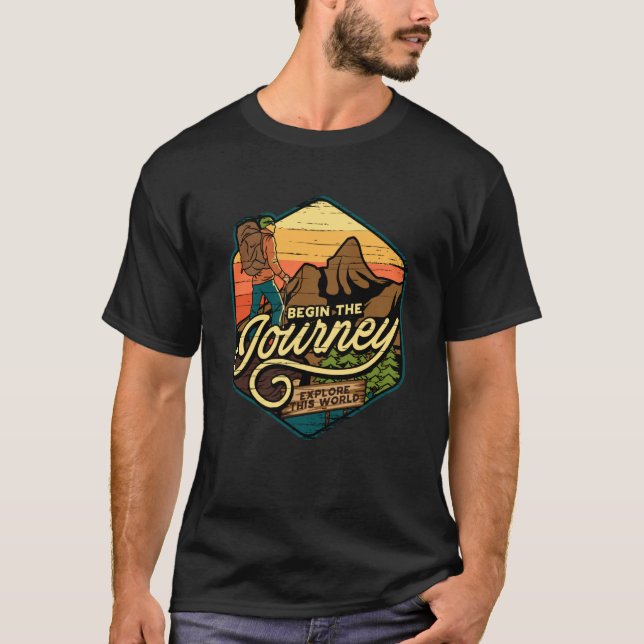 Mountain and Forest Scene  123 T-Shirt (Front)