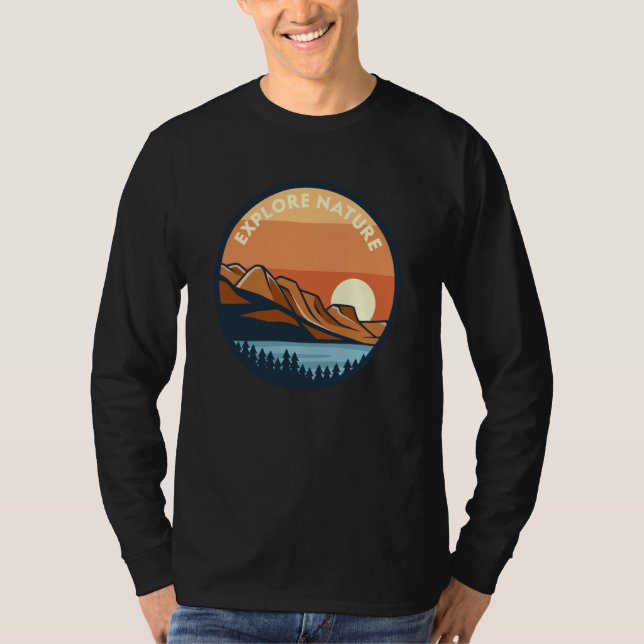 Mountain and Forest Scene  125 T-Shirt (Front)