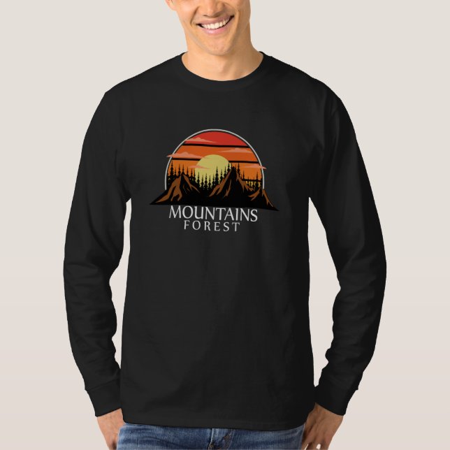 Mountain and Forest Scene  137 T-Shirt (Front)