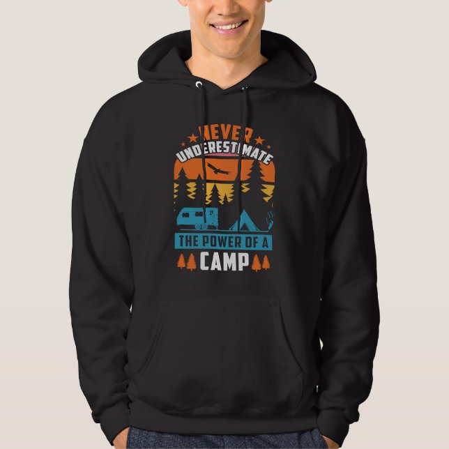 Mountain and Forest Scene Silhouette  21 Hoodie (Front)