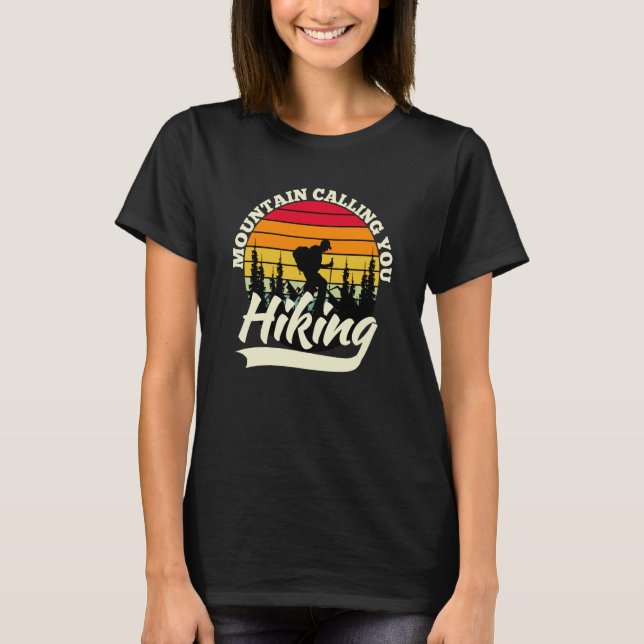Mountain and Forest Scene Silhouette  9 T-Shirt (Front)