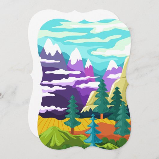 Mountain and forest Scenery (Front/Back)