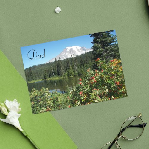 Mountain and Lake Scene Fathers Day Card