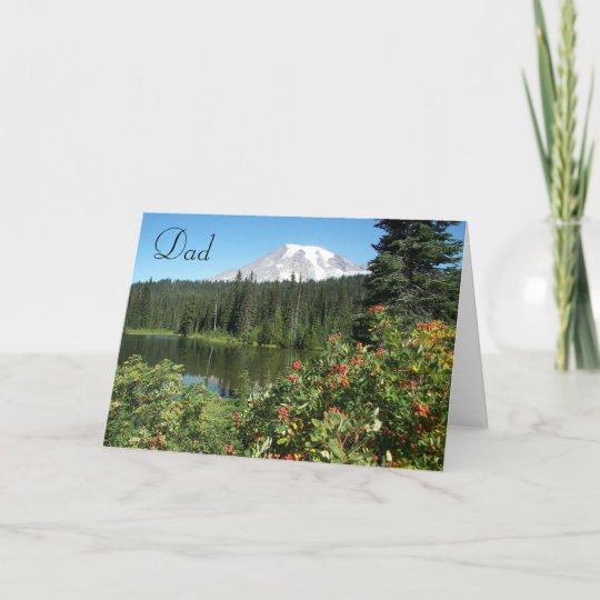 Mountain and Lake Scene Photo Father's Day Card | Zazzle.com