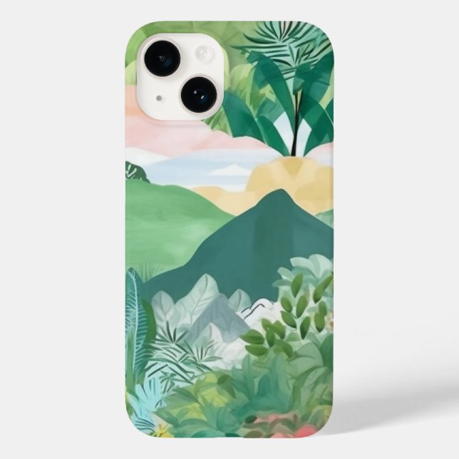 Mountain and Palm Trees Case-Mate iPhone Case (Back)